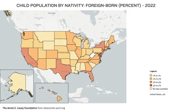 State-level Look: Share of Foreign Born Children