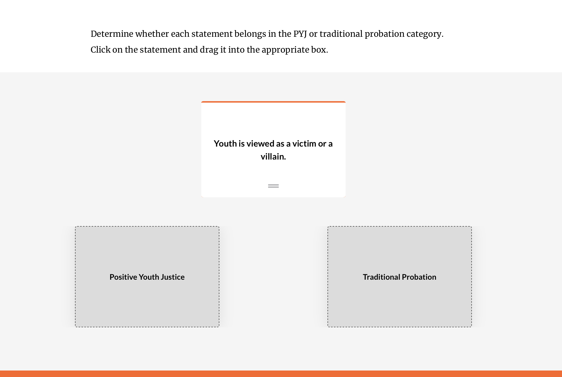Is it positive youth justice or traditional probation?
