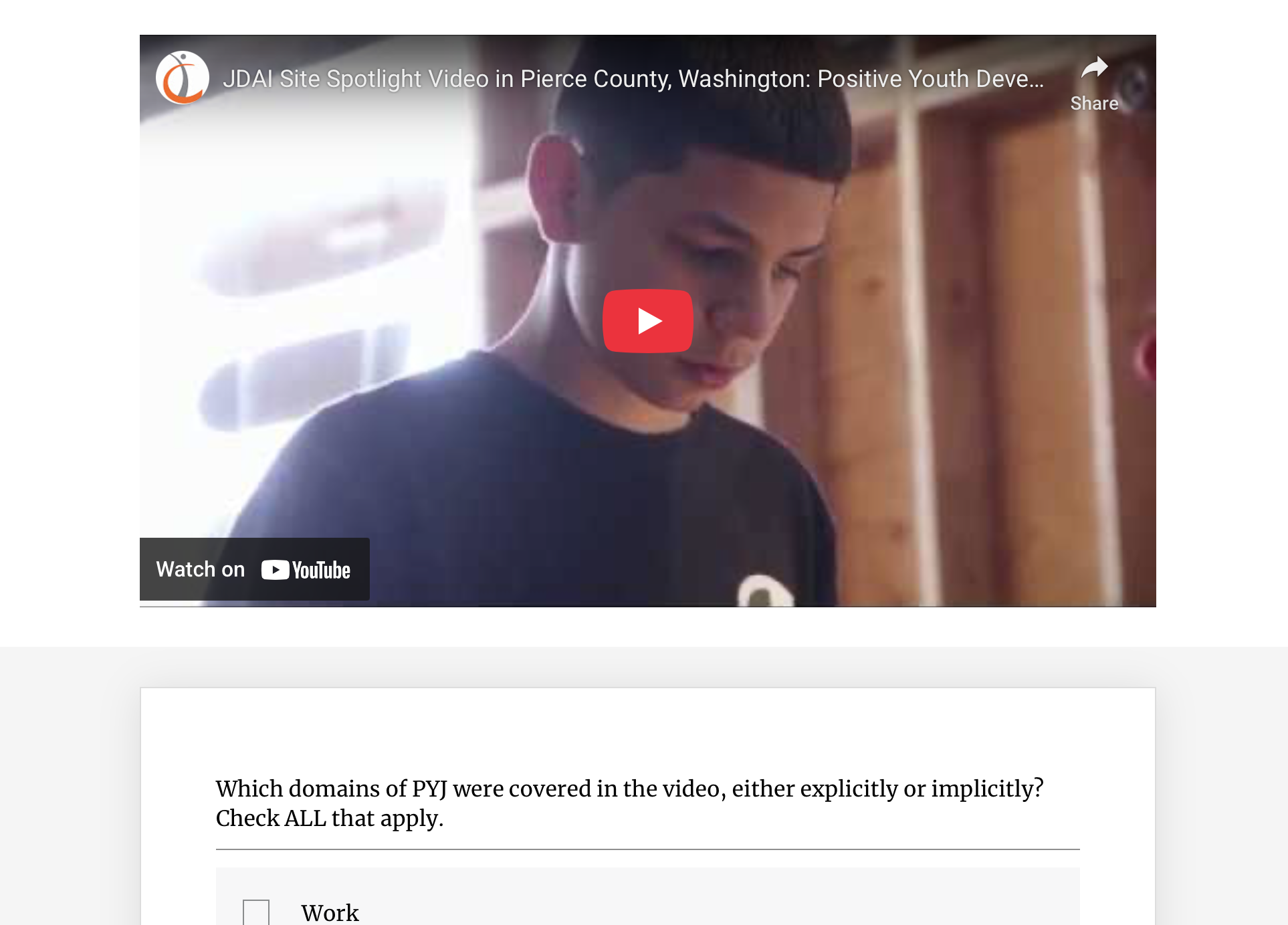 Watch Positive Youth Justice in action