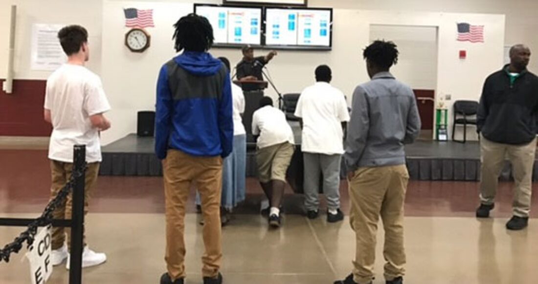 Young people at a community center in Savannah.