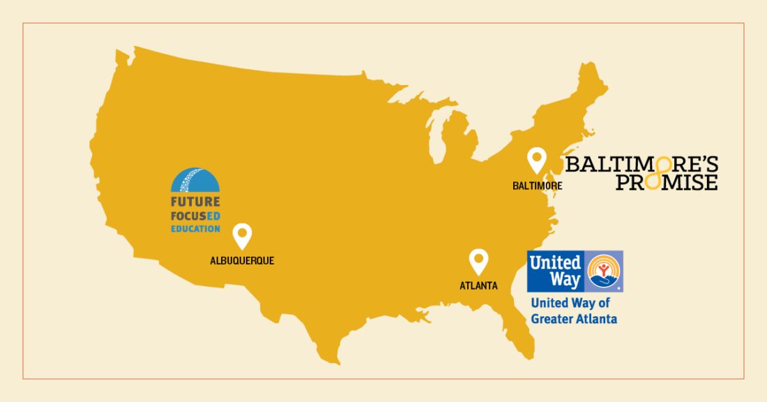 A Map of the Foundation Sites in The United States