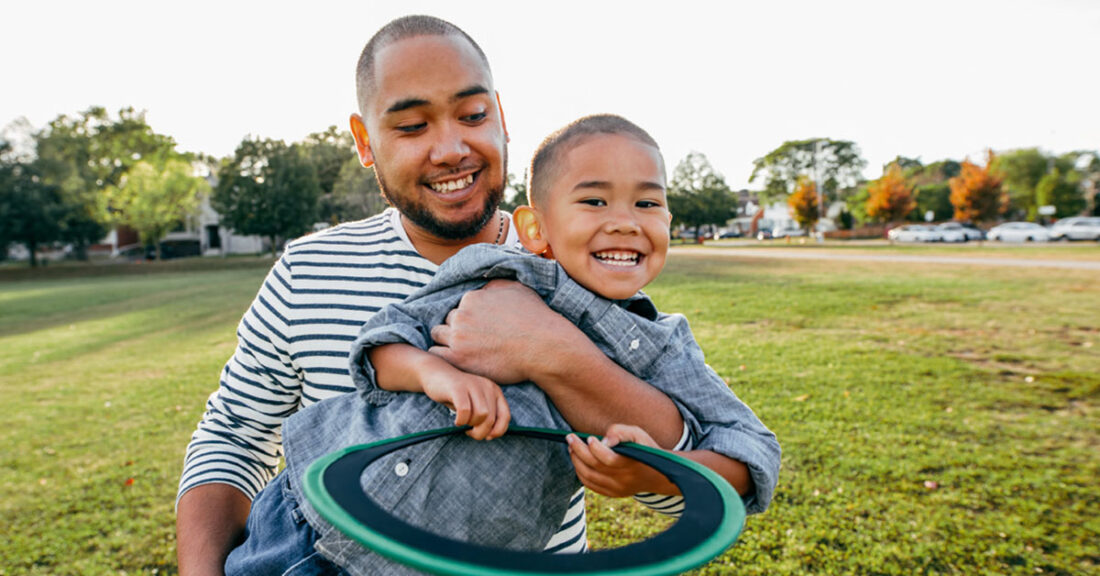 Young father with son in Atlanta