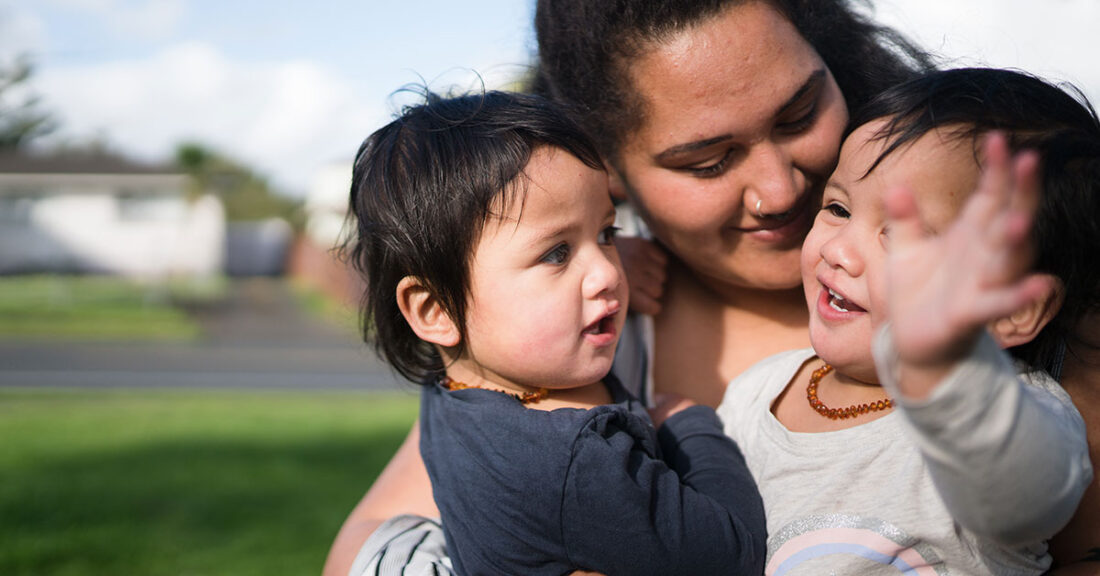 Mom and her two young children, who are at risk of not being counted in the 2020 Census.