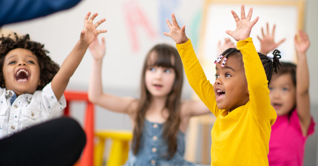 Young children in a classroom