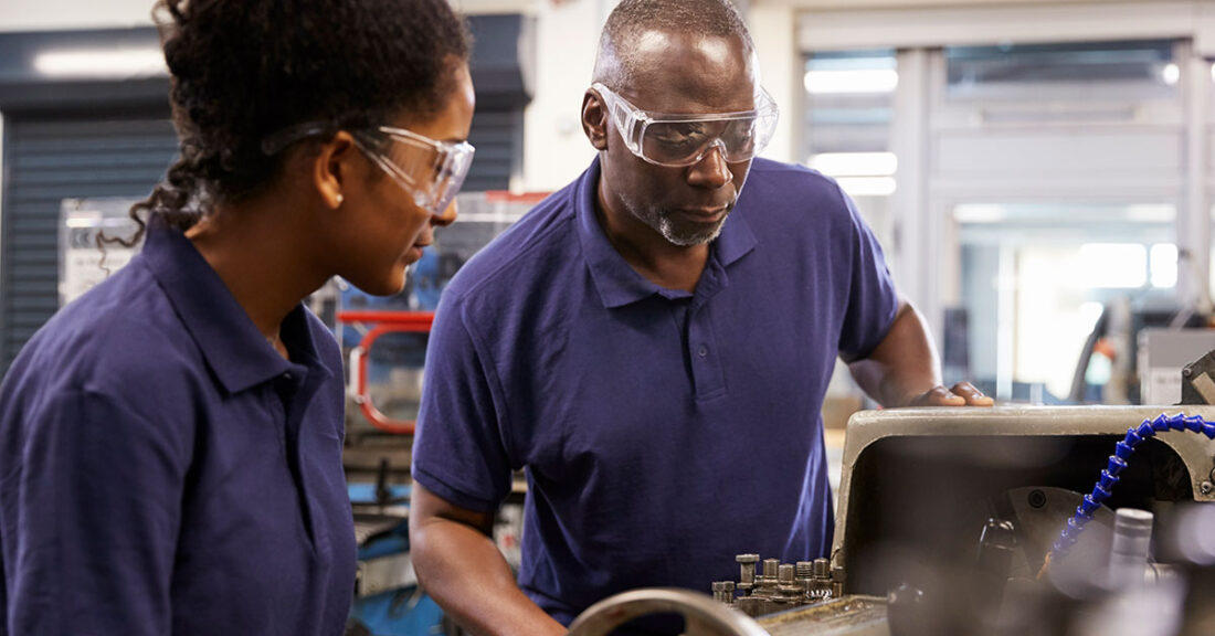 Picture of job training taking place for young people in Cleveland, Ohio.