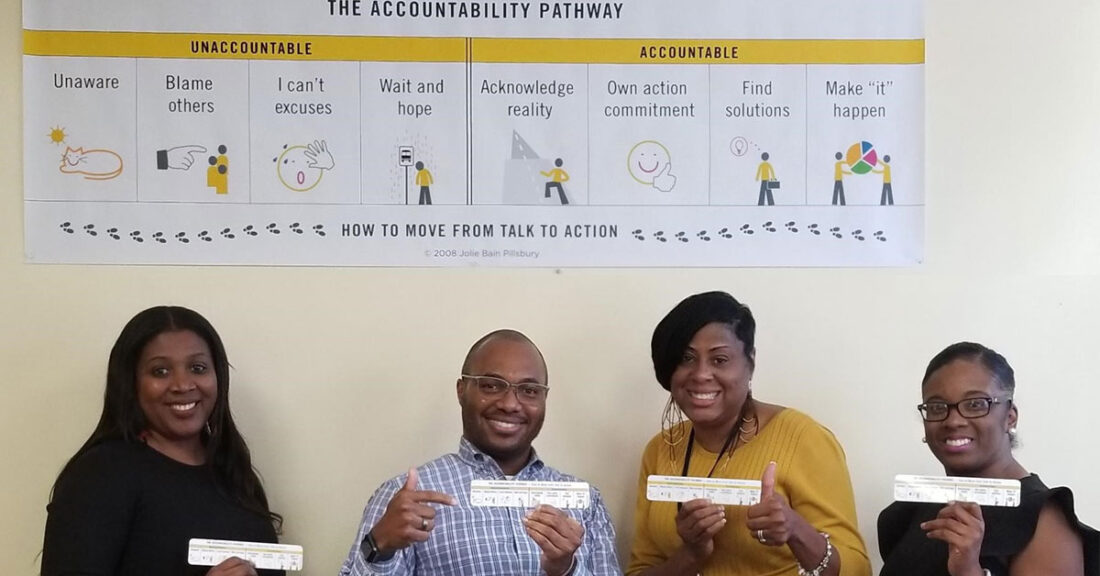 Leaders in Atlanta review the Results Count's Accountability Pathway framework