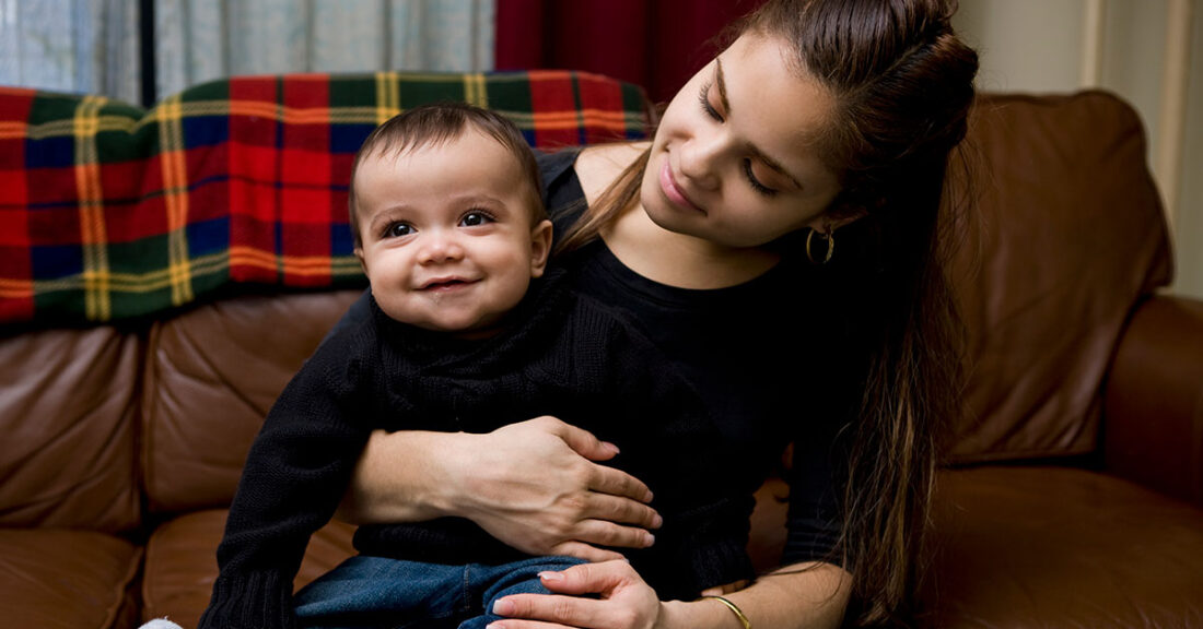 Baby with Latina mother