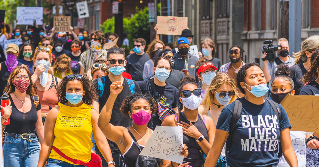 Protests against George Floyd’s Death with photo provided by Julian Wan on Unsplash