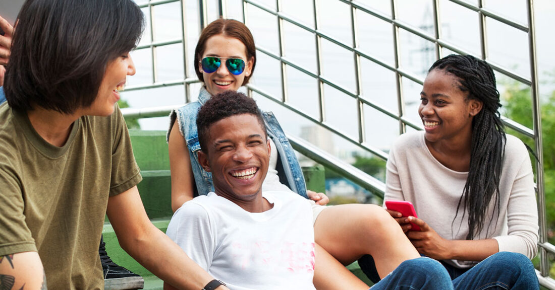 Young people hanging out