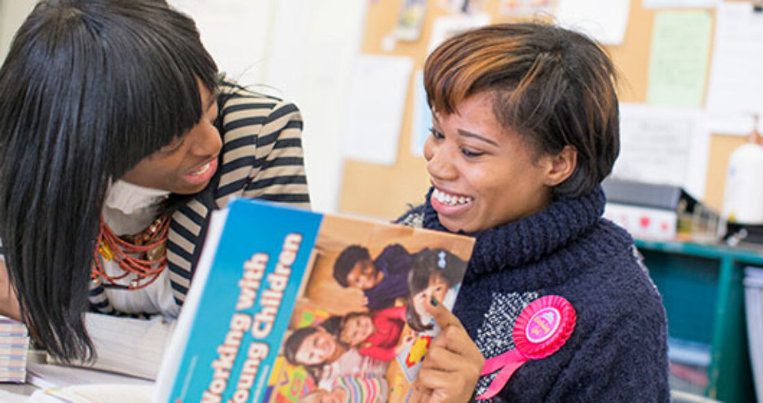 A young person receives executive-skills coaching to prepare her for a job.