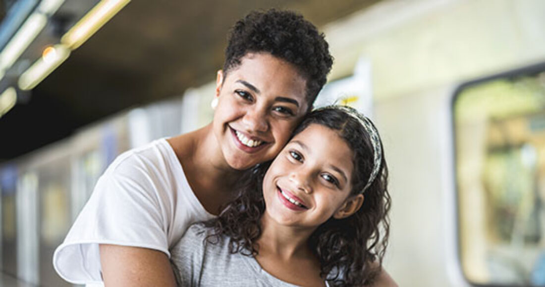 A mother with child. It is important for children to remain connected to their parents.