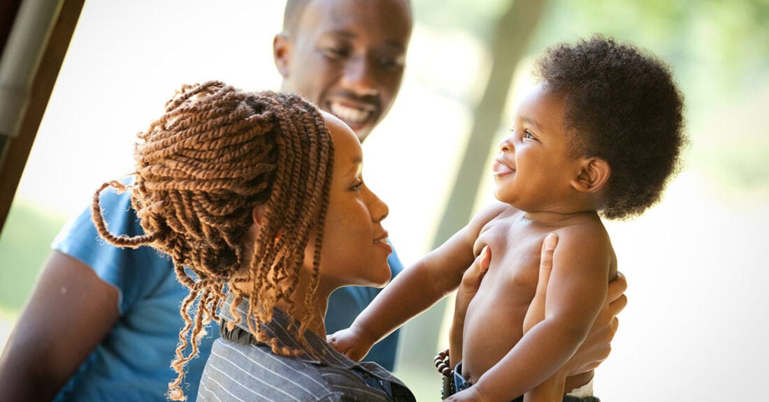 Young parents with their child