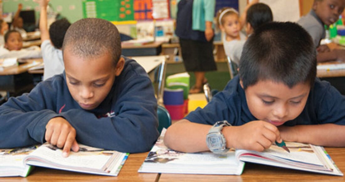 high school students reading