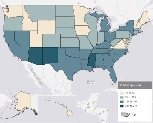 Children Living in Areas of Concentrated Poverty (2009-2013)