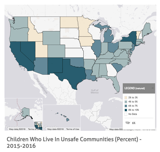 Children who live in unsafe communities