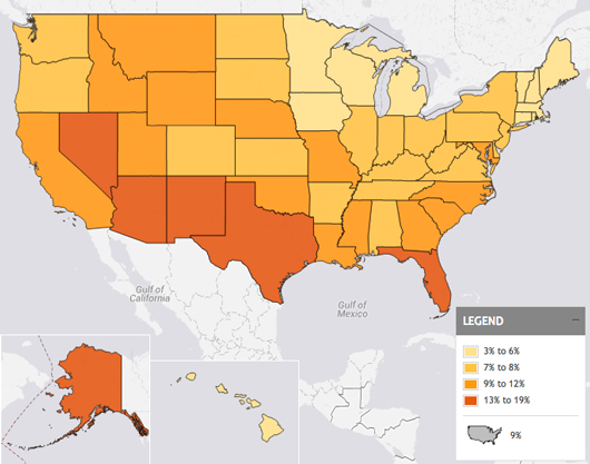 Percentage of Children Without Health Insurance (2011)