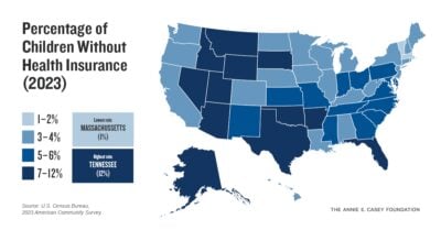 Aecf KCDB percentwohealthinsuranceinfographic 2025
