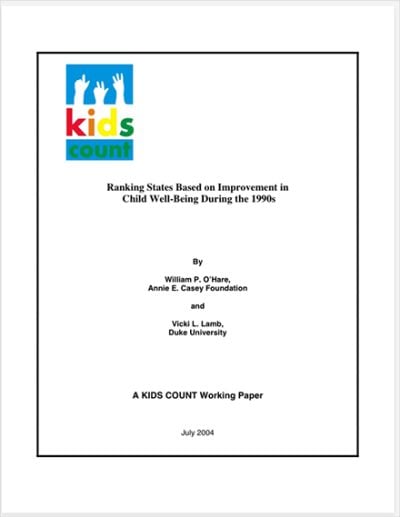 1990s Child Well Being Improvement cover 2022