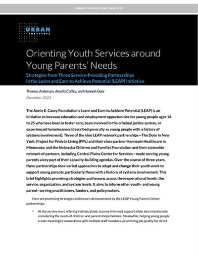 Report orientingyouthservices cover 2024