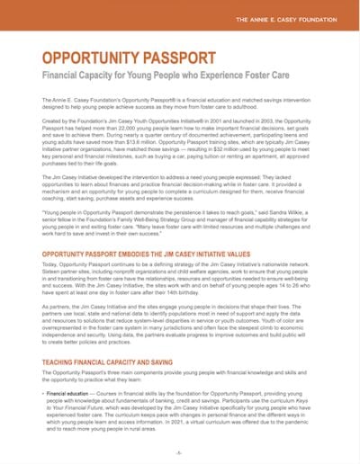 Opportunity Passport Brief Page 1