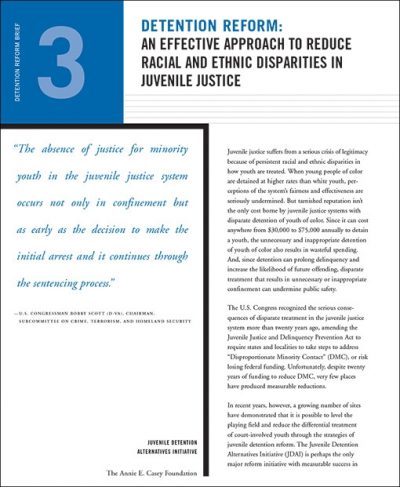 Aecf Detention Reform3 Reduce Racial Disparities 2009 pdf 1