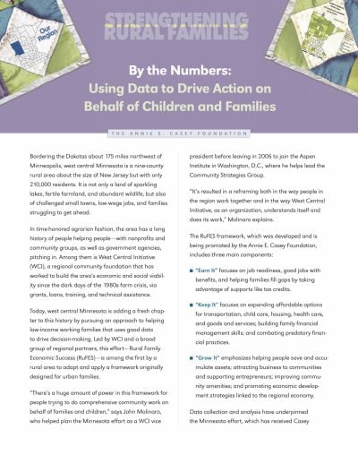 Aecf Strengthening Rural Families By Numbers Using Data To Drive Action cover