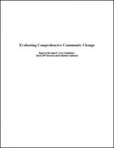 Aecf evaluatingcomprehensivecommunitychange cover