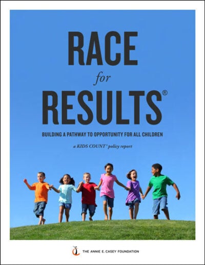 Cover of the Casey Foundation's Race for Results report