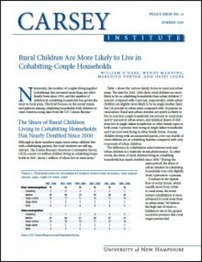 Carseyinstitute ruralchildrenliveincohabitatingcouplehouseholds cover